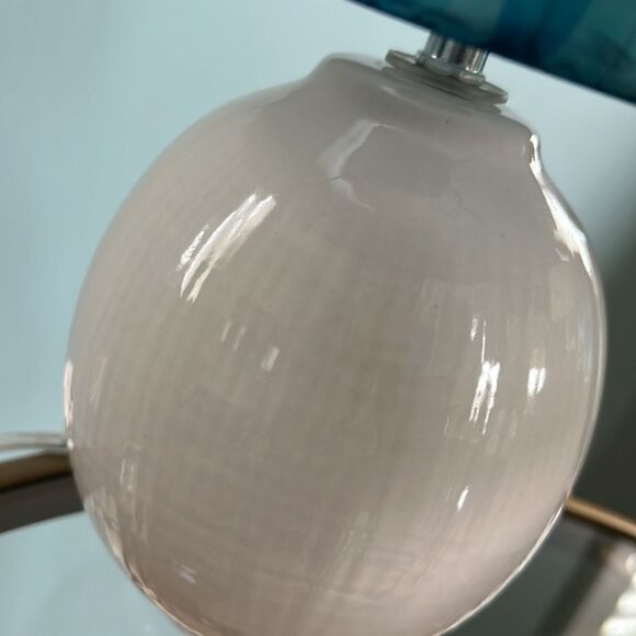 HANDCRAFTED Accent Lamp with Hand-Painted Shade (Shades of Blue) - Picture 9 of 12